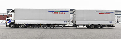 21-meter-long full trailers for transporting production parts