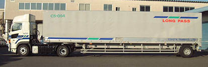 Semi-trailers for transporting production parts